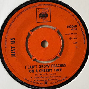 Just Us - I Can't Grow Peaches On A Cherry Tree / I Can Save You 7 Inch Vinyl Single (7 Inch Record)