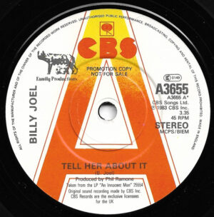 Billy Joel - Tell Her About It 7 Inch Vinyl Single (7 Inch Record, Promo)
