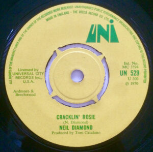 Neil Diamond - Cracklin' Rosie 7 Inch Vinyl Single (7 Inch Record)