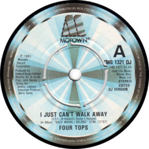 Four Tops - I Just Can't Walk Away 7 Inch Vinyl Single (7 Inch Record, Promo)