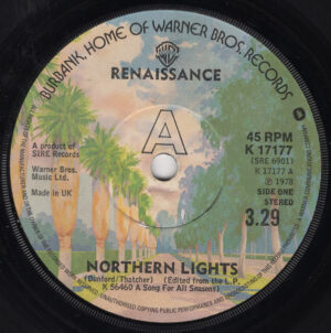 Renaissance - Northern Lights 7 Inch Vinyl Single (7 Inch Record)