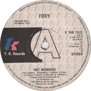 Foxy - Hot Numbers 7 Inch Vinyl Single (7 Inch Record, Promo)