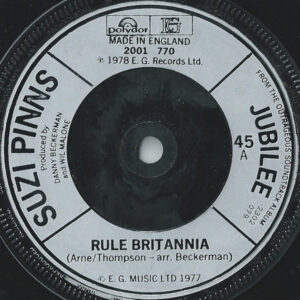 Suzi Pinns - Rule Britannia 7 Inch Vinyl Single (7 Inch Record)