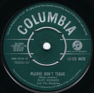 Cliff Richard And The Shadows - Please Don't Tease 7 Inch Vinyl Single (7 Inch Record)