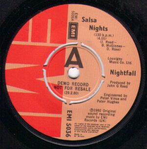 Nightfall  - Salsa Nights 7 Inch Vinyl Single (7 Inch Record, Promo)
