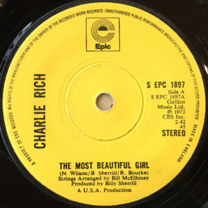 Charlie Rich - The Most Beautiful Girl 7 Inch Vinyl Single (7 Inch Record)
