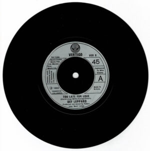 Def Leppard - Too Late For Love 7 Inch Vinyl Single (7 Inch Record)
