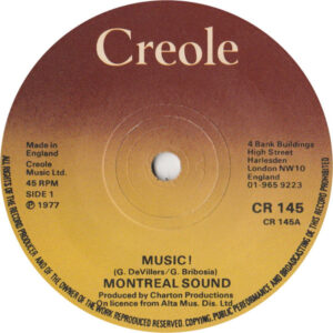 Montreal Sound - Music! 7 Inch Vinyl Single (7 Inch Record)