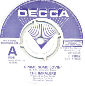 The Impalers - Gimme Some Lovin' 7 Inch Vinyl Single (7 Inch Record, Promo)