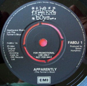 The Farmer's Boys - Apparently 7 Inch Vinyl Single (7 Inch Record, Promo)