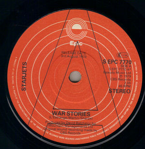 Starjets - War Stories 7 Inch Vinyl Single (7 Inch Record, Promo)
