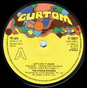 The Staple Singers - Let's Do It Again 7 Inch Vinyl Single (7 Inch Record)