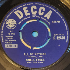 Small Faces - All Or Nothing 7 Inch Vinyl Single (7 Inch Record)