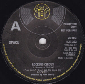 Space - Rocking Circus 7 Inch Vinyl Single (7 Inch Record, Promo)