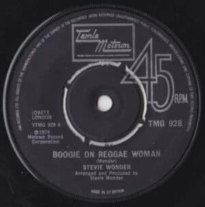 Stevie Wonder – Boogie On Reggae Woman 7 Inch Vinyl Single (7 Inch Record) (Jukebox Record) Stevie Wonder – Boogie On Reggae Woman 7 Inch Vinyl Single (7 Inch Record) (Jukebox Record)